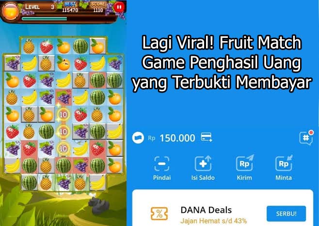 Lagi Viral! Fruit Match, Game Penghasil Uang yang Terbukti Membayar